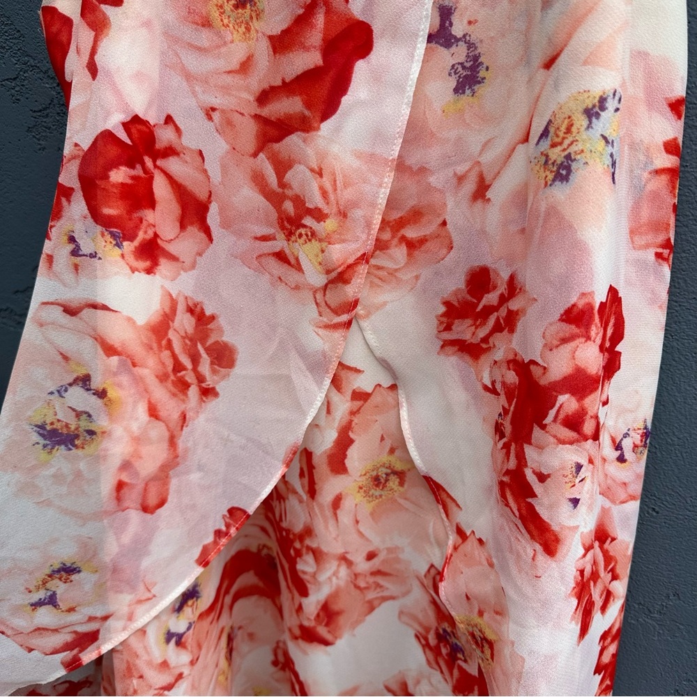 Chiffon Floral Pattern Layered Spring Dress - Picture 9 of 9